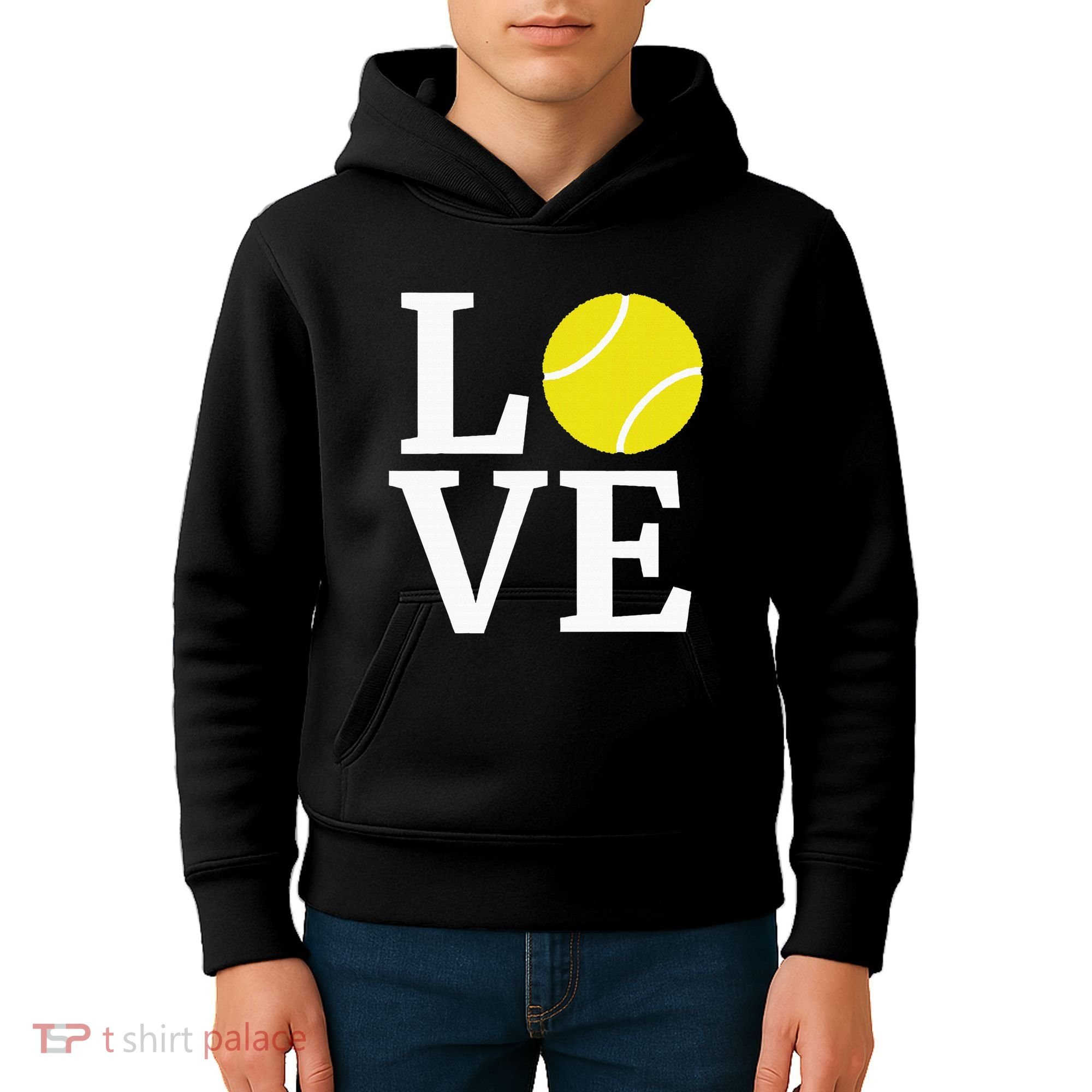 I Love Tennis Kids Hoodie