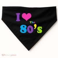 I Love the 80's USA-Made Doggie Bandana thumb 0