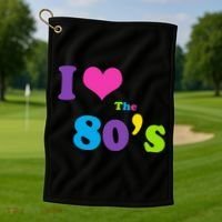 I Love the 80's Golf Towel thumb 1