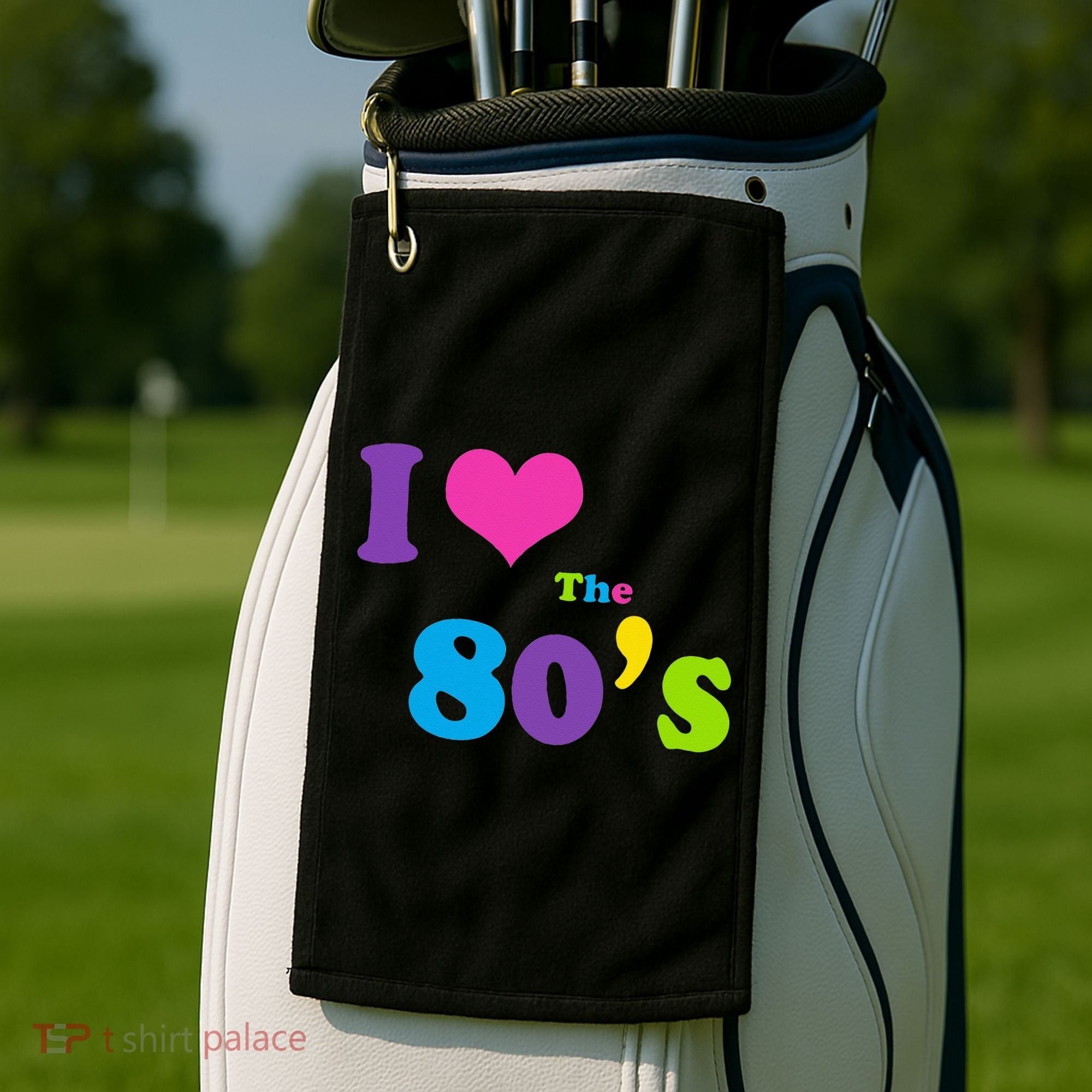 I Love the 80's Golf Towel