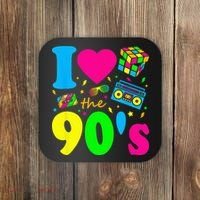 I Love the 90's Nineties Party Dress Retro Coaster thumb 0