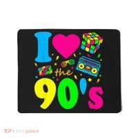 I Love the 90's Nineties Party Dress Retro Mousepad thumb 0