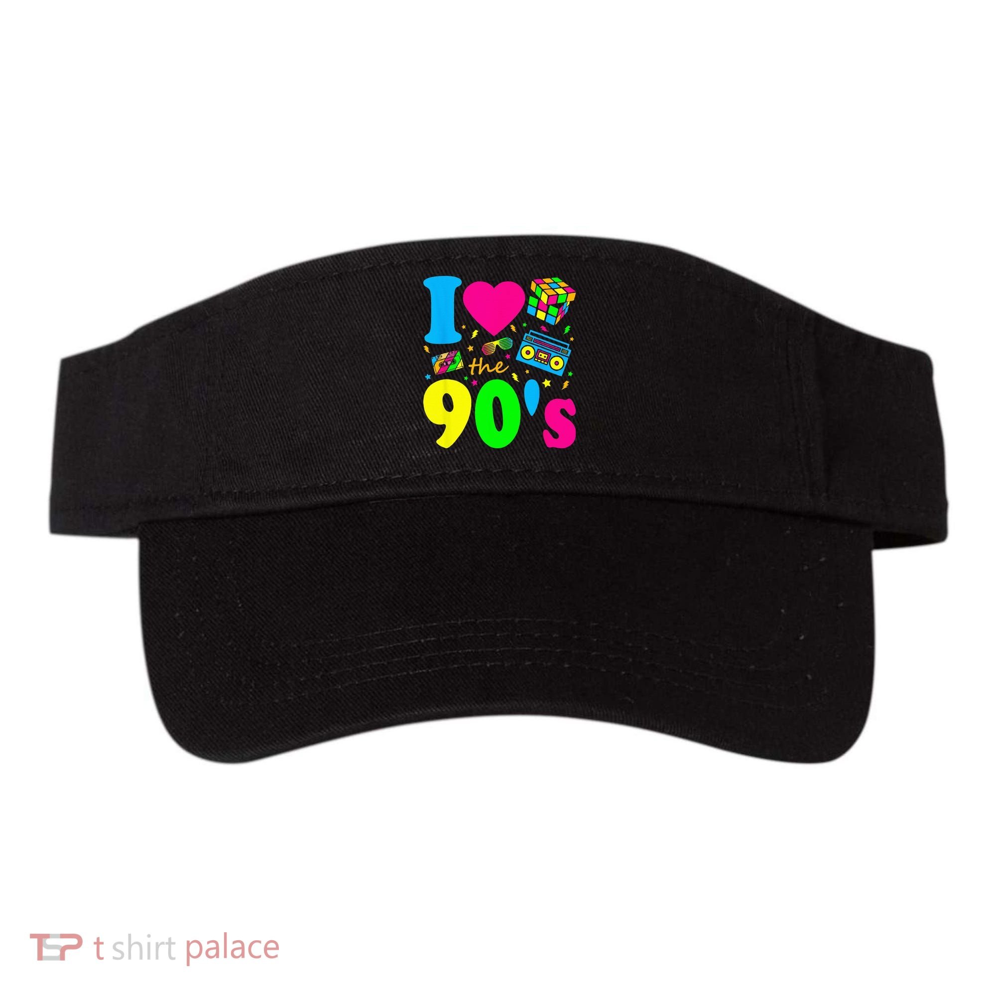 I Love the 90's Nineties Party Dress Retro Visor