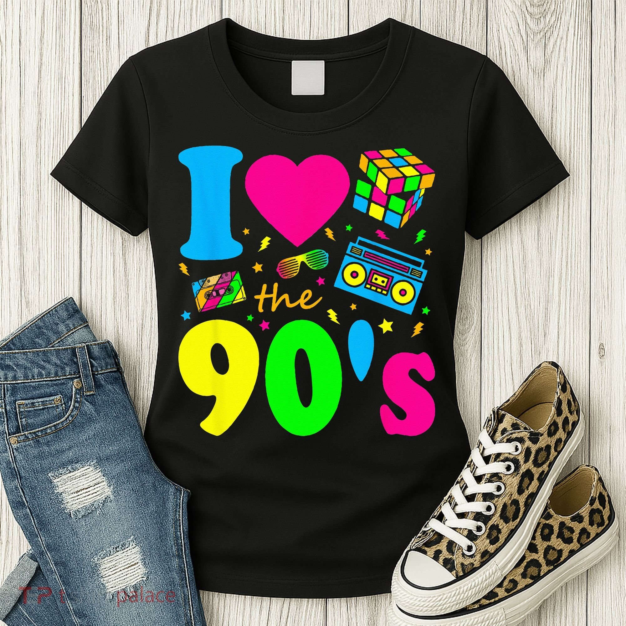 I Love the 90's Nineties Party Dress Retro Women's T-Shirt
