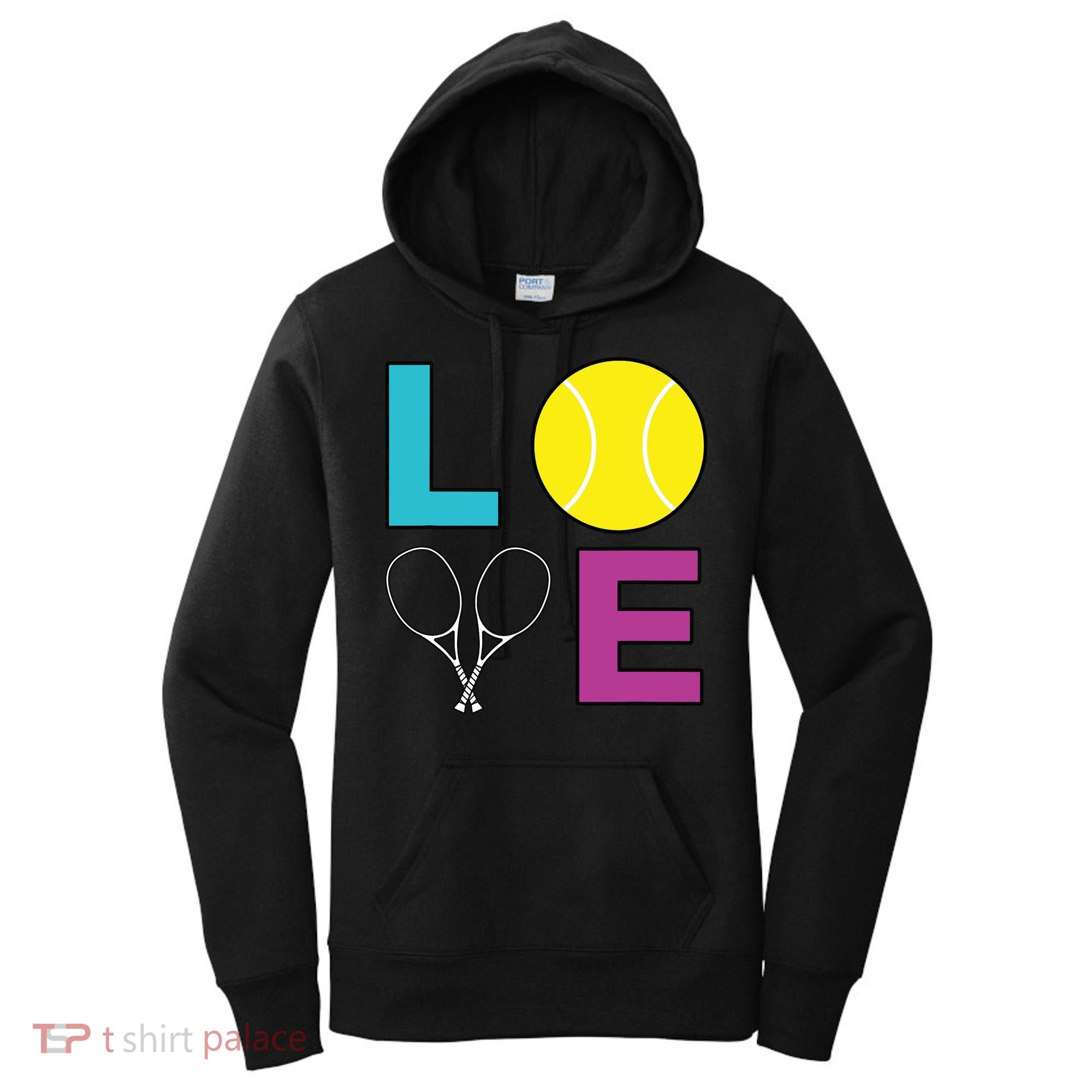 I Love Tennis Tennis Player Women's Hoodie