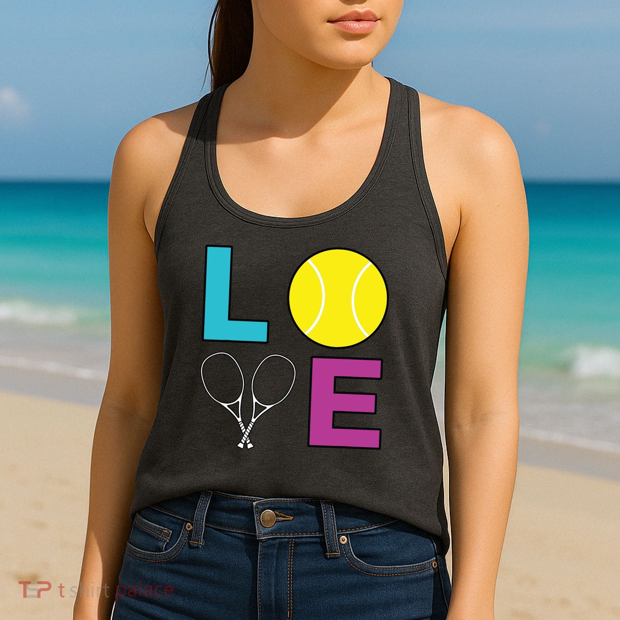 I Love Tennis Tennis Player Women's Tank Top