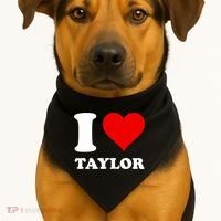 I Love Taylor USA-Made Doggie Bandana thumb 1