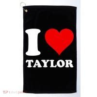 I Love Taylor Golf Towel thumb 0