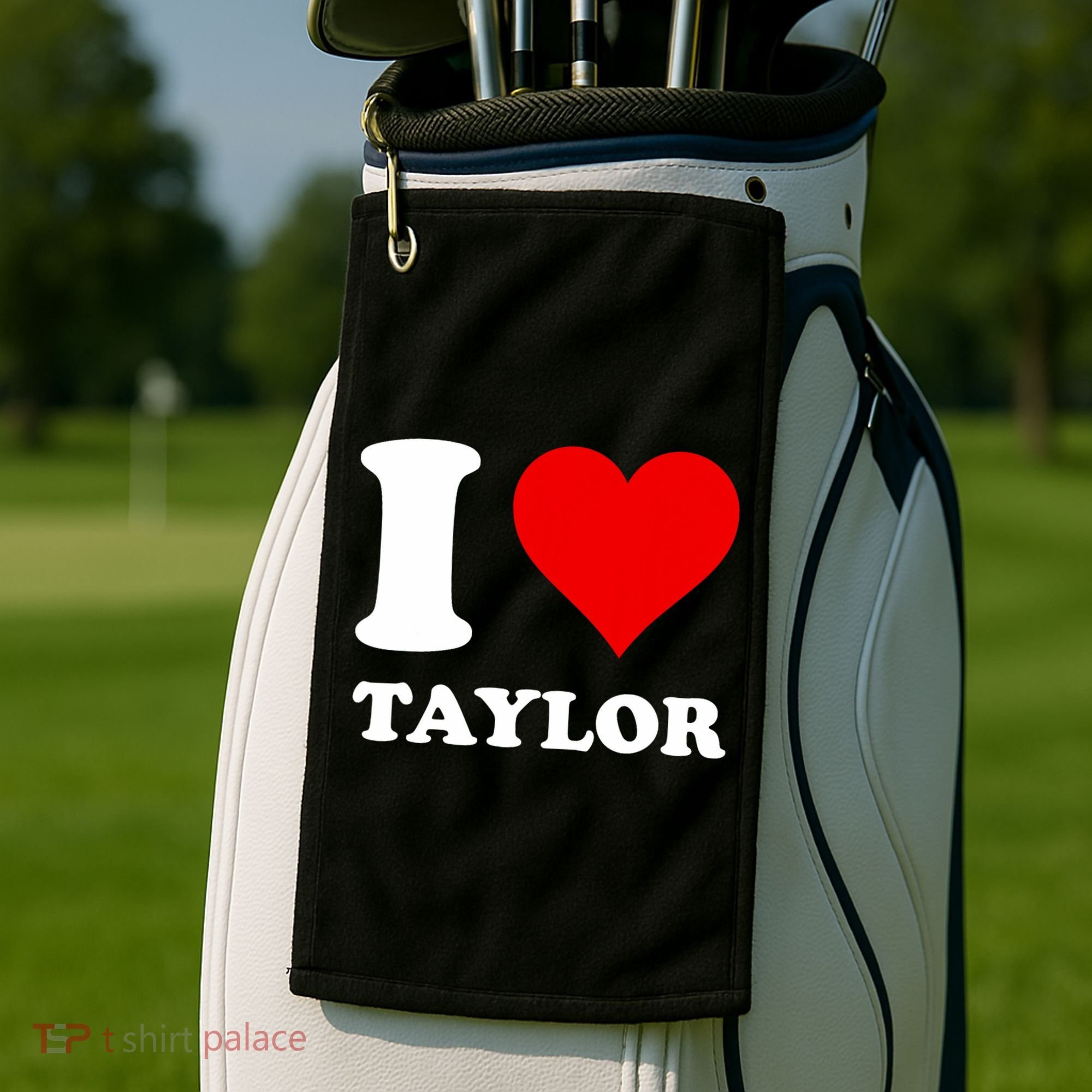 I Love Taylor Golf Towel
