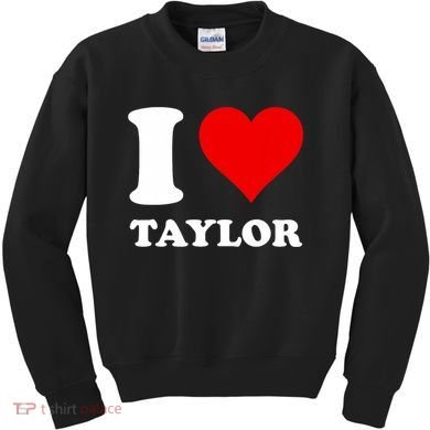 I Love Taylor Kids Sweatshirt