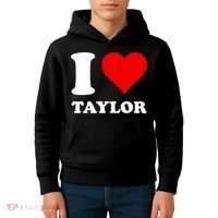 I Love Taylor Kids Hoodie thumb 4