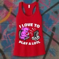 I Love To Play A Lotl Axolotl Gamesolotl Funny Gamer Women's Tank Top thumb 3