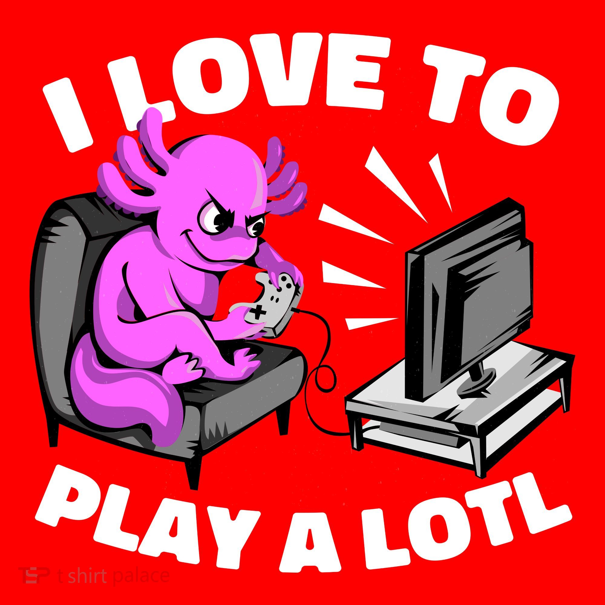 I Love To Play A Lotl Axolotl Gamesolotl Funny Gamer Women's Tank Top