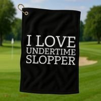 I Love Undertime Slopper Funny Meme Golf Towel thumb 1