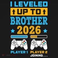 I Leveled Up To Brother 2026 Funny Big Brother Gamer Gift Ornament thumb 1