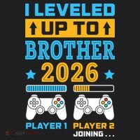 I Leveled Up To Brother 2026 Funny Big Brother Gamer Gift Hat thumb 2