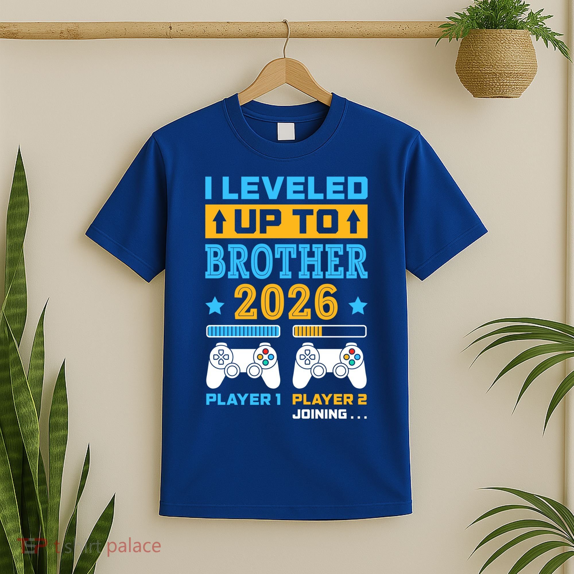 I Leveled Up To Brother 2026 Funny Big Brother Gamer Gift T-Shirt