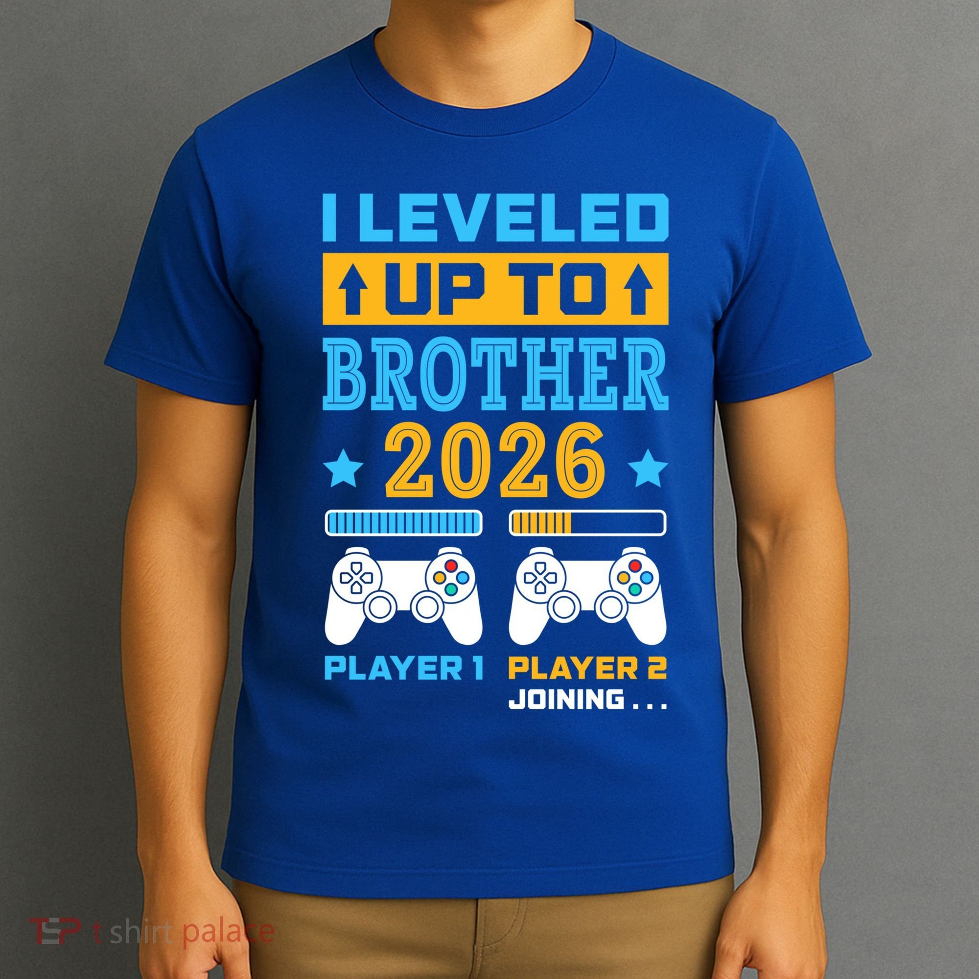 I Leveled Up To Brother 2026 Funny Big Brother Gamer Gift T-Shirt