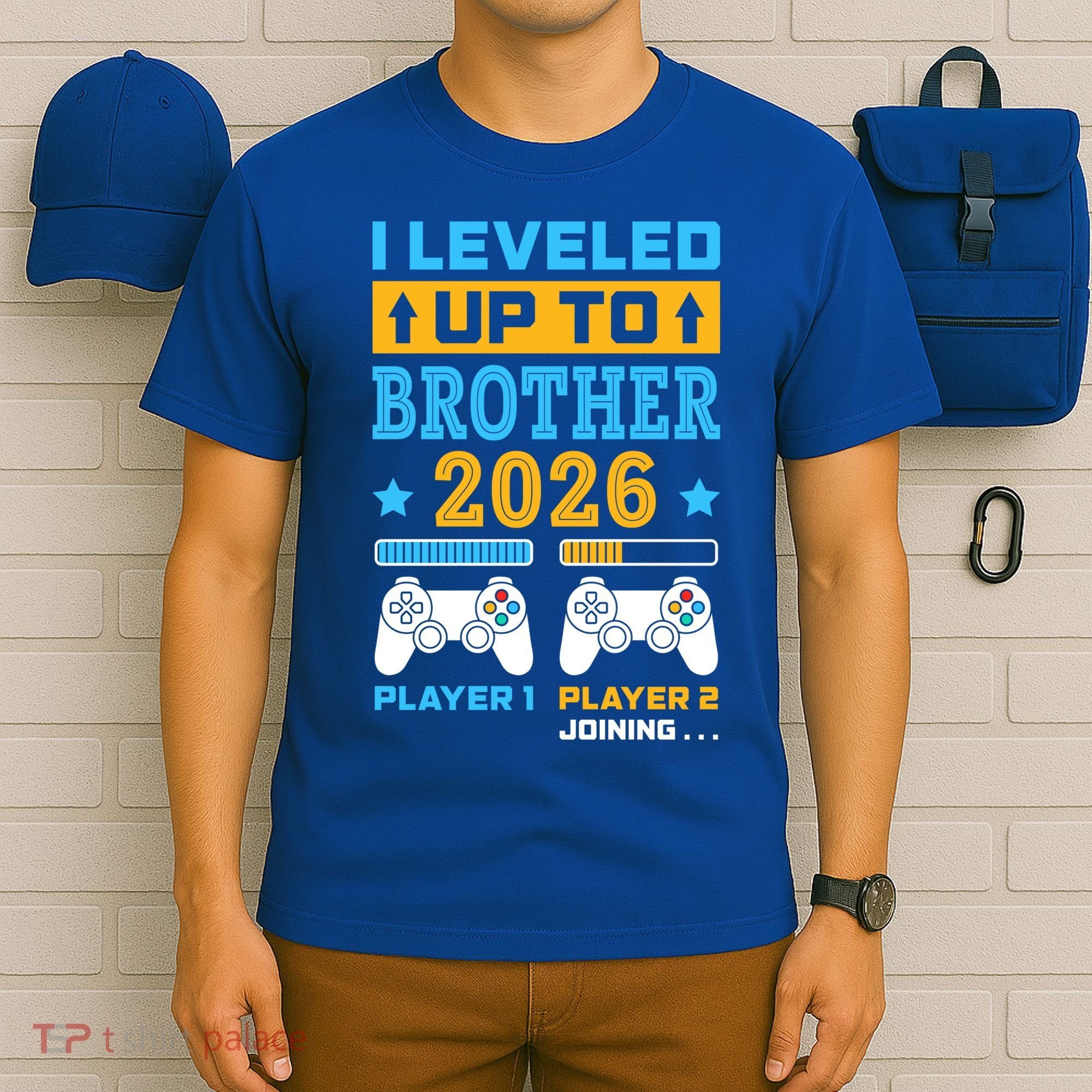 I Leveled Up To Brother 2026 Funny Big Brother Gamer Gift T-Shirt