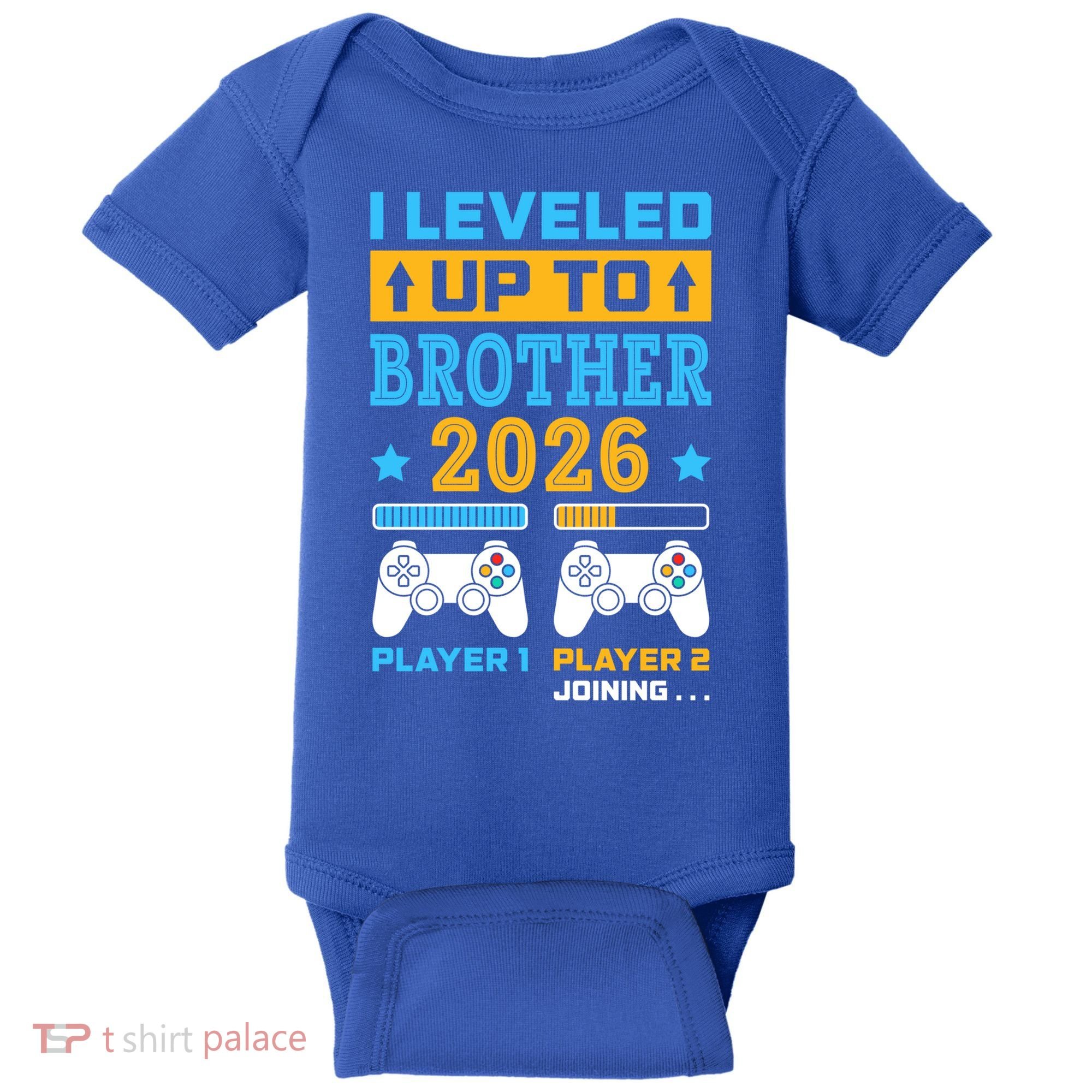 I Leveled Up To Brother 2026 Funny Big Brother Gamer Gift Baby Bodysuit