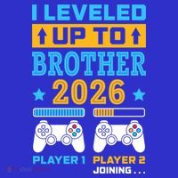 I Leveled Up To Brother 2026 Funny Big Brother Gamer Gift Toddler Hoodie thumb 2