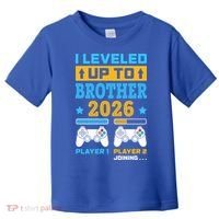 I Leveled Up To Brother 2026 Funny Big Brother Gamer Gift Toddler T-Shirt thumb 0