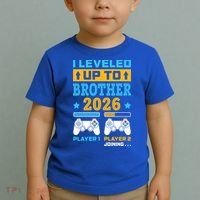 I Leveled Up To Brother 2026 Funny Big Brother Gamer Gift Toddler T-Shirt thumb 2