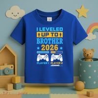 I Leveled Up To Brother 2026 Funny Big Brother Gamer Gift Toddler T-Shirt thumb 3