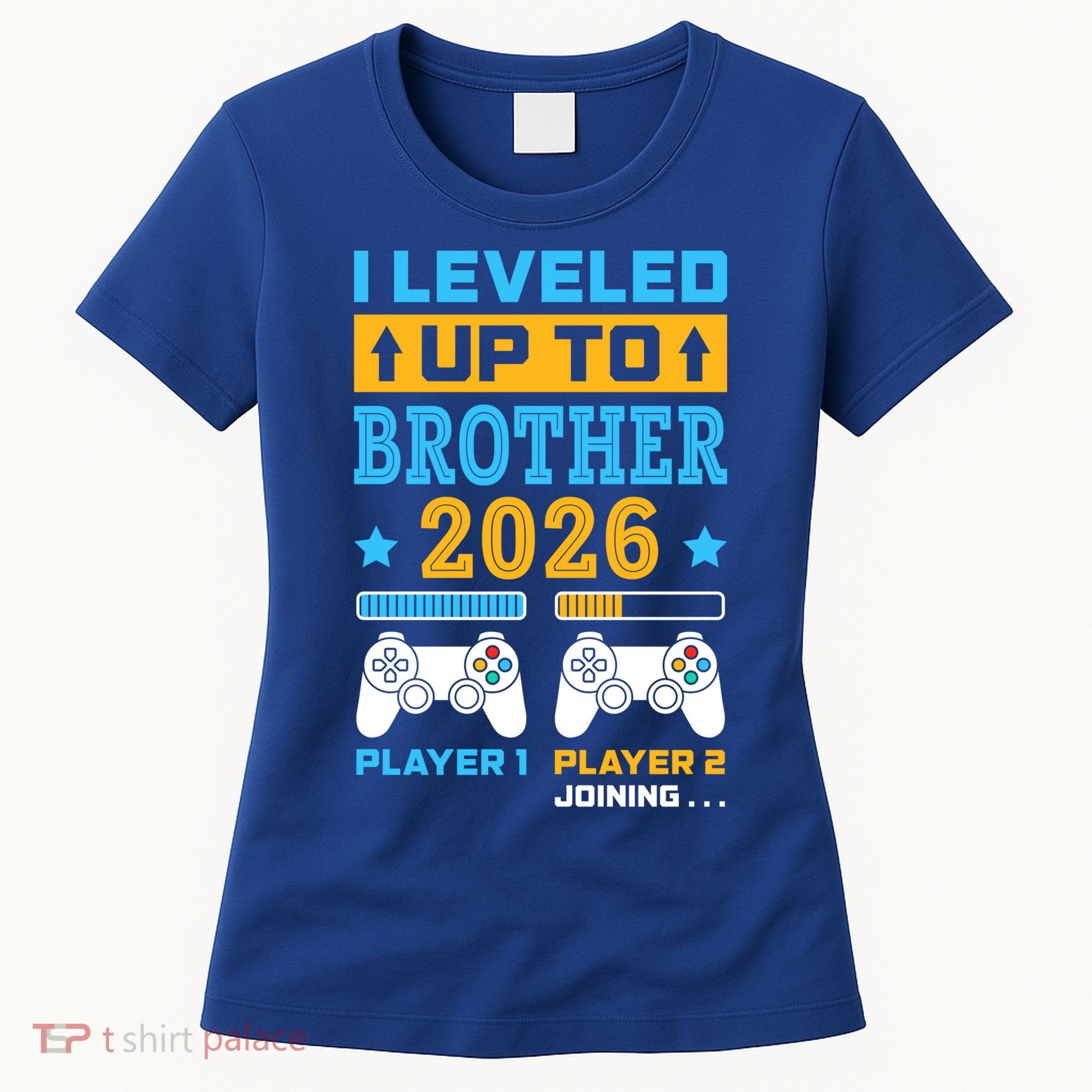 I Leveled Up To Brother 2026 Funny Big Brother Gamer Gift Women's T-Shirt