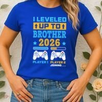 I Leveled Up To Brother 2026 Funny Big Brother Gamer Gift Women's T-Shirt thumb 2