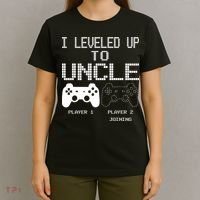 I Leveled Up To Uncle New Uncle Gaming Funny T-Shirt thumb 4