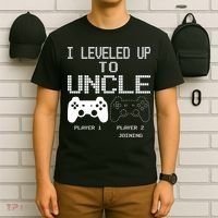 I Leveled Up To Uncle New Uncle Gaming Funny T-Shirt thumb 6