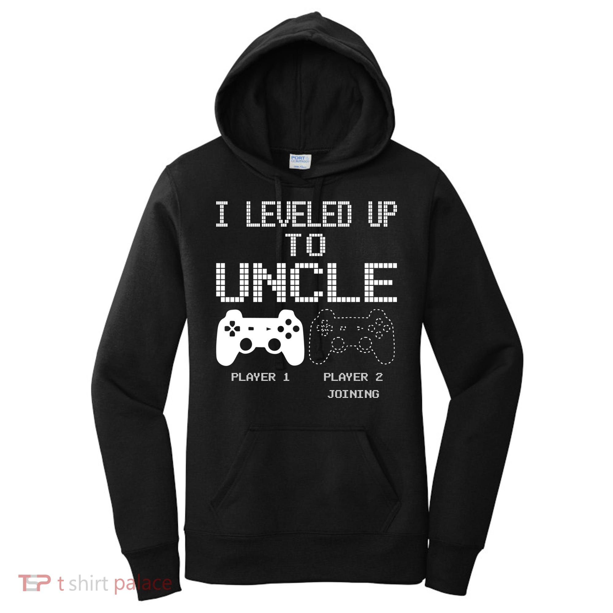 I Leveled Up To Uncle New Uncle Gaming Funny Women's Hoodie