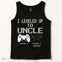 I Leveled Up To Uncle New Uncle Gaming Funny Tank Top thumb 2