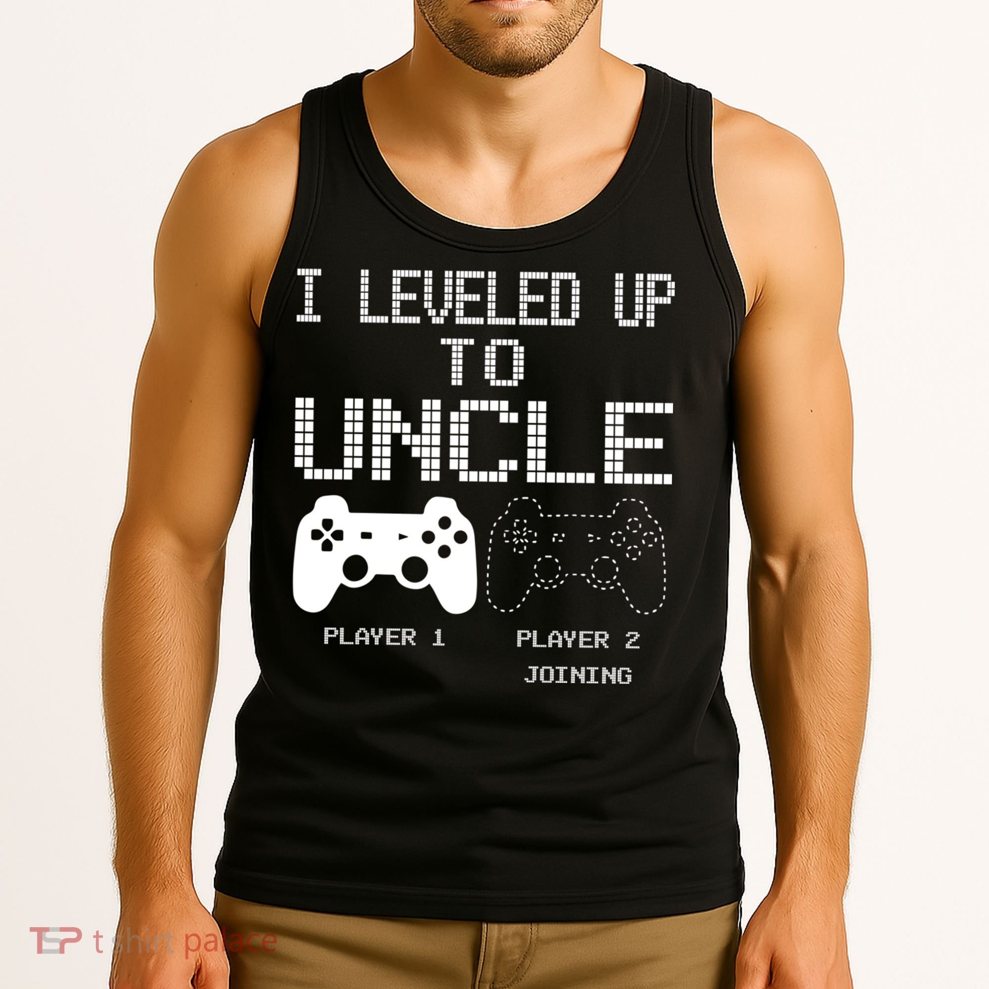 I Leveled Up To Uncle New Uncle Gaming Funny Tank Top