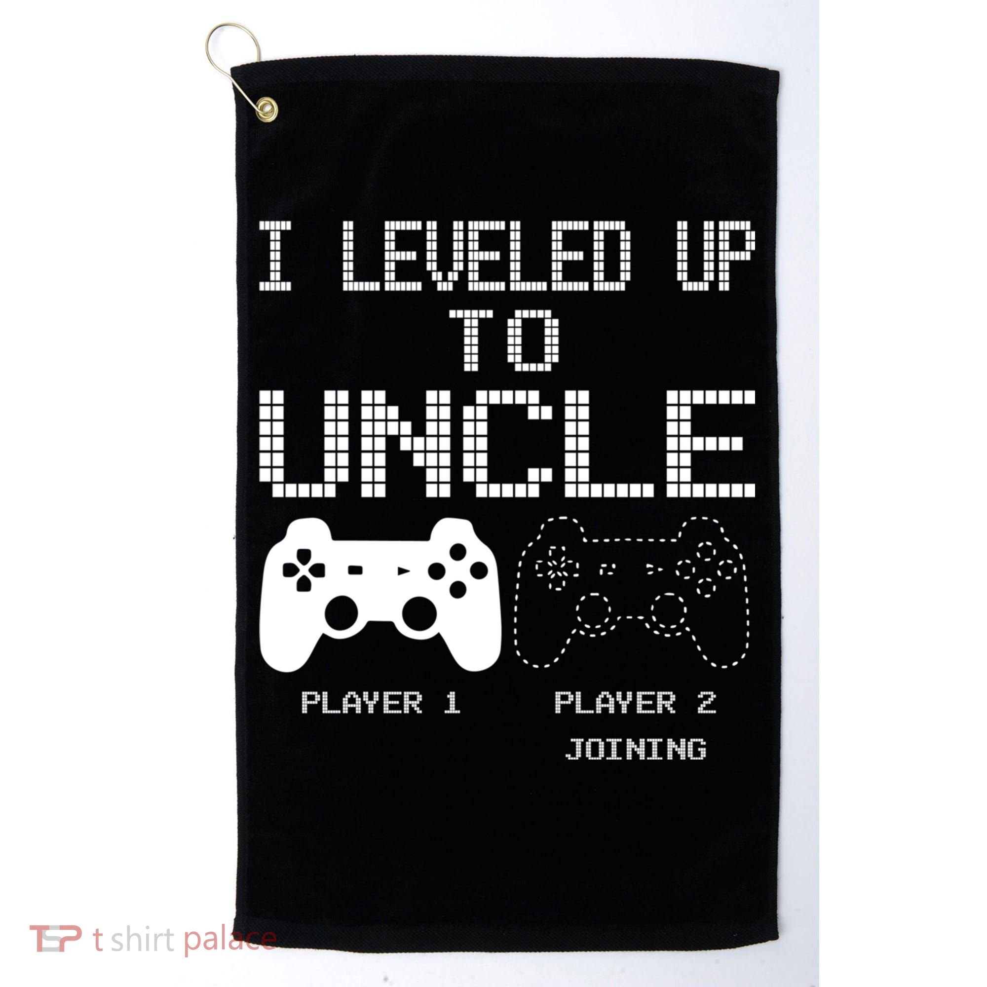 I Leveled Up To Uncle New Uncle Gaming Funny Golf Towel