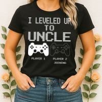 I Leveled Up To Uncle New Uncle Gaming Funny Women's T-Shirt thumb 2
