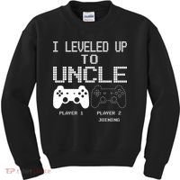 I Leveled Up To Uncle New Uncle Gaming Funny Kids Sweatshirt thumb 0