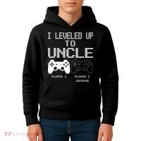 I Leveled Up To Uncle New Uncle Gaming Funny Kids Hoodie thumb 4