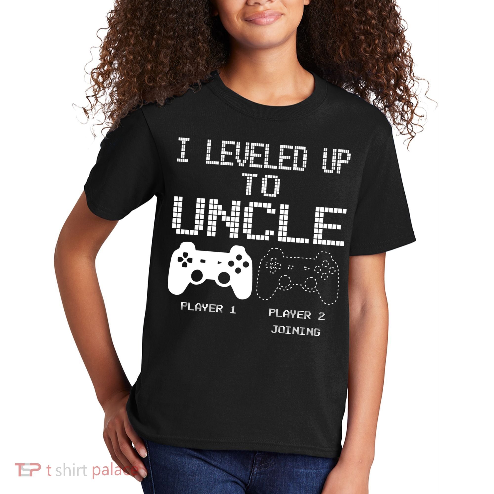 I Leveled Up To Uncle New Uncle Gaming Funny Kids T-Shirt