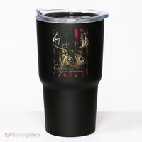 I LOVE USA American Flag And Deer Hunter Tumbler thumb 0
