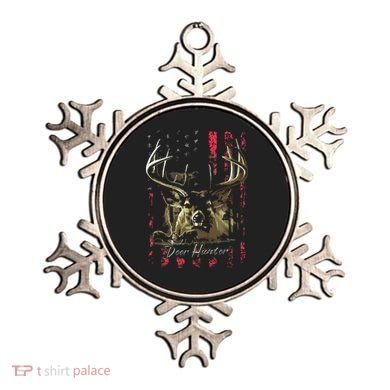 I LOVE USA American Flag And Deer Hunter Ornament