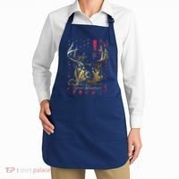 I LOVE USA American Flag And Deer Hunter Apron thumb 2