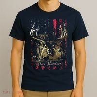I LOVE USA American Flag And Deer Hunter T-Shirt thumb 3