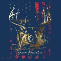 I LOVE USA American Flag And Deer Hunter Women's Hoodie thumb 2