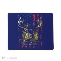 I LOVE USA American Flag And Deer Hunter Mousepad thumb 0