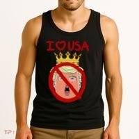 I Love Usa Cancel King Trump! Tank Top thumb 3