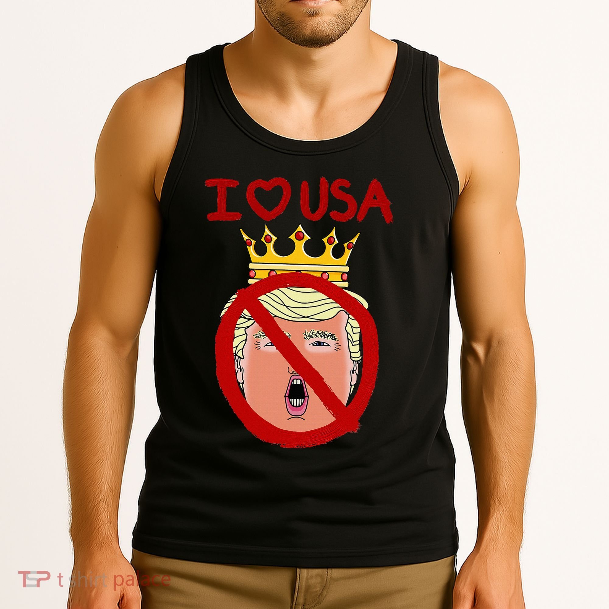 I Love Usa Cancel King Trump! Tank Top