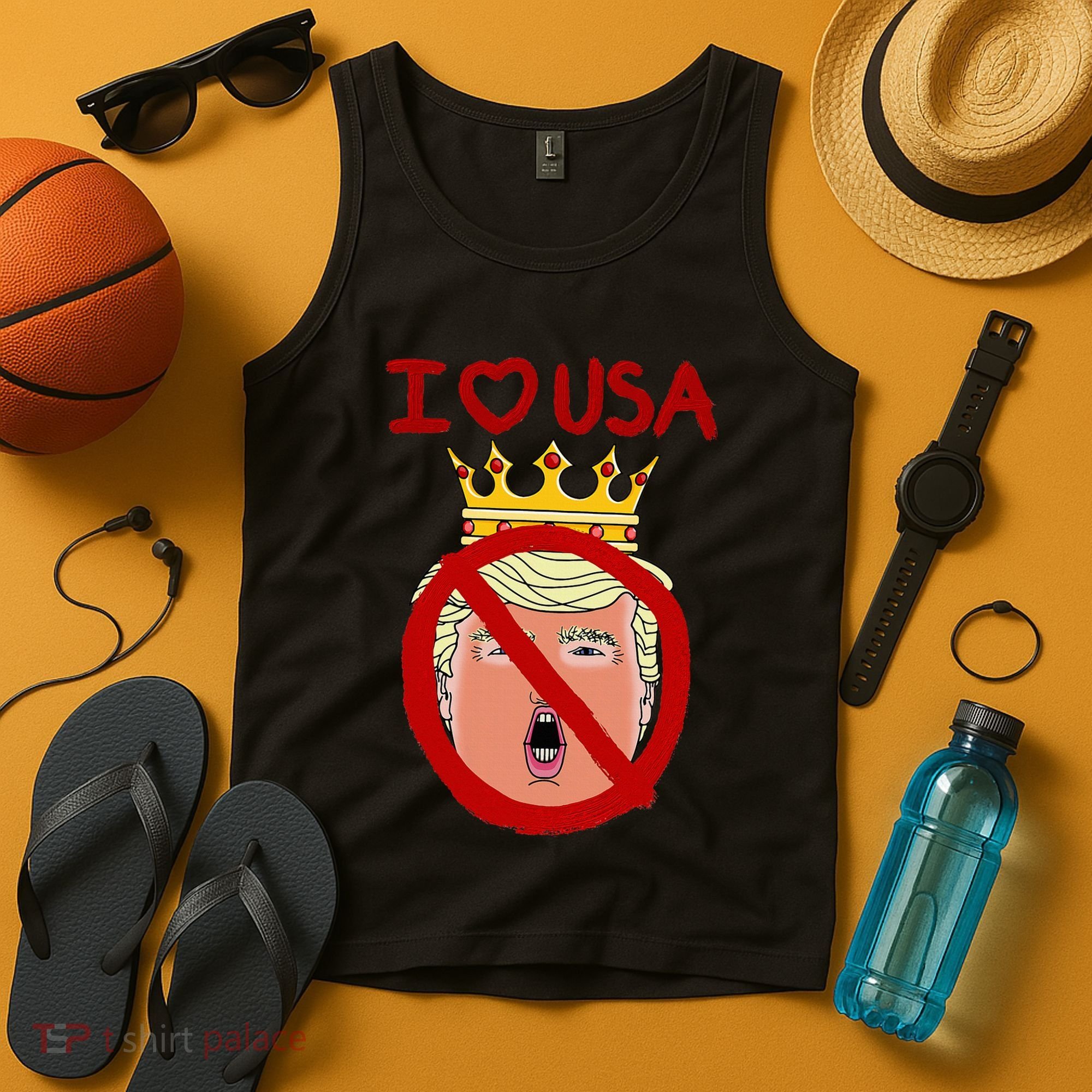 I Love Usa Cancel King Trump! Tank Top
