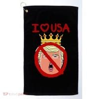 I Love Usa Cancel King Trump! Golf Towel thumb 0